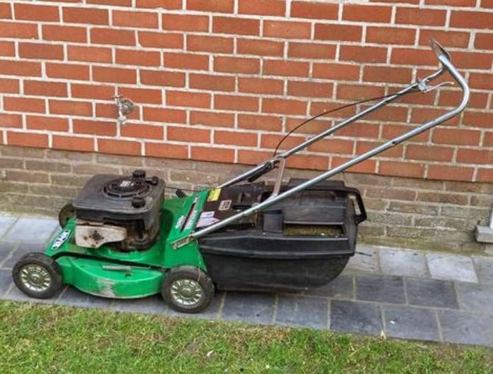 Benzine-grasmaaier Rover, Ophalen, Cirkelmaaier, Opvangbak, Benzine-grasmaaier