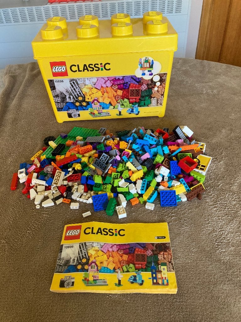 Lego classic creatieve opbergdoos large + boekjes + blokjes, Overige thema's, Lego, Ophalen of Verzenden, Zo goed als nieuw