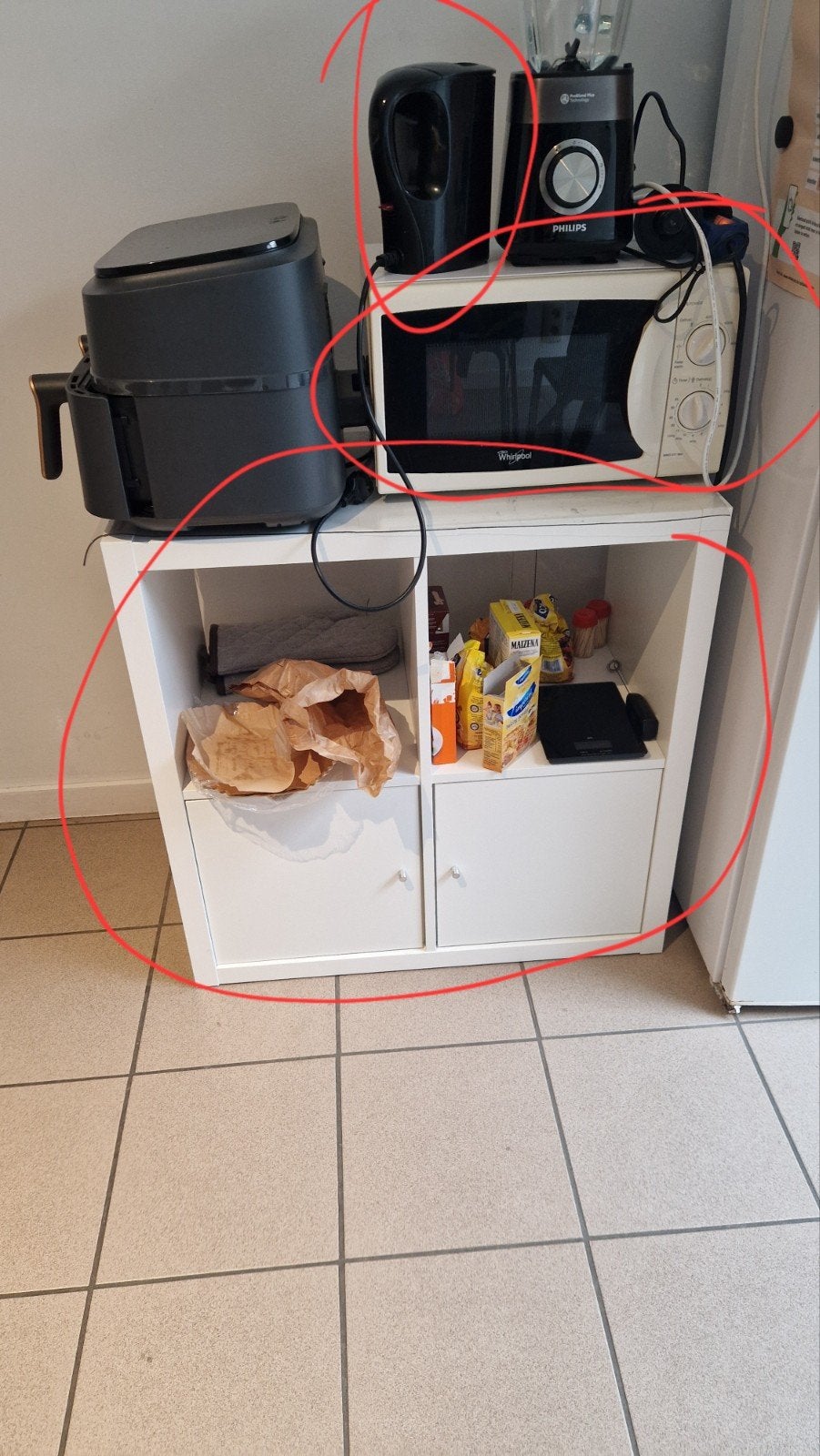kastje ikea open lade, Enlèvement