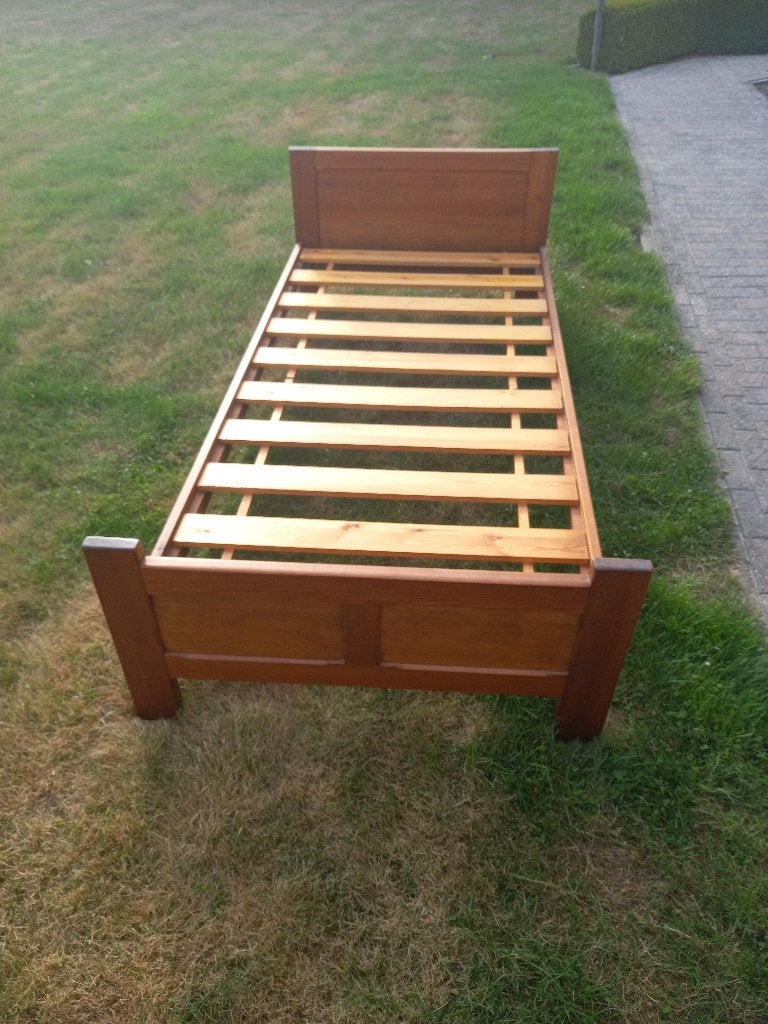 bed, 90 cm, Rustiek, Une personne, Brun