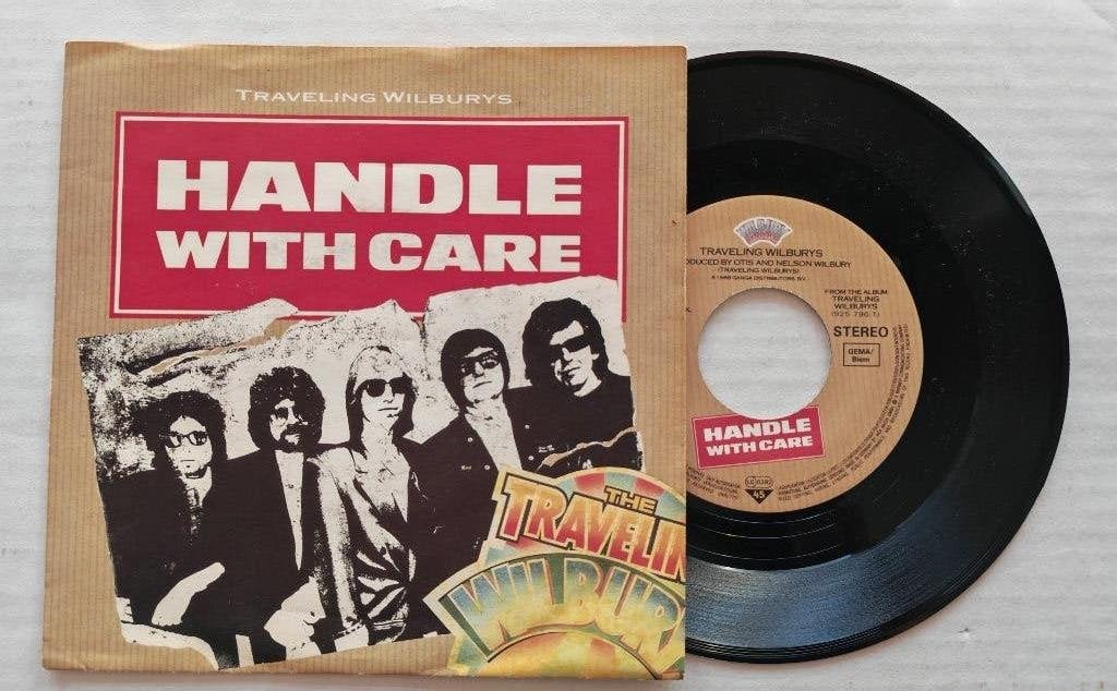 THE TRAVELING WILBURYS - Handle with care (45t), Cd's en Dvd's, Ophalen of Verzenden, Zo goed als nieuw, 7 inch, Pop