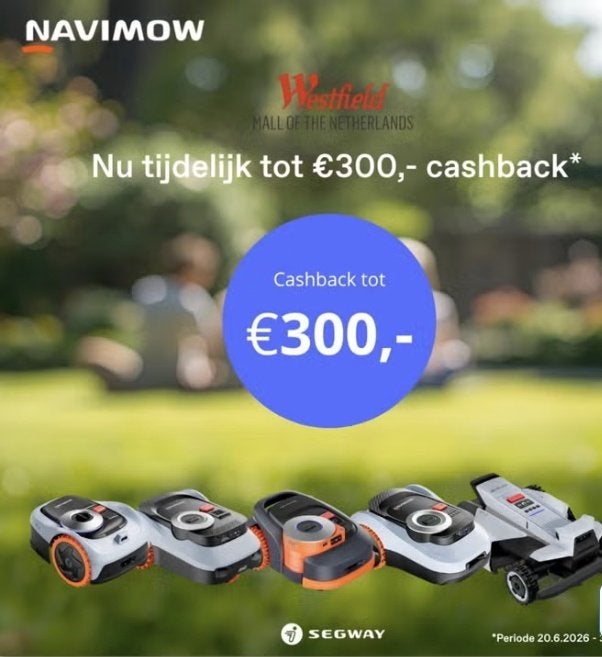 Gezocht: Segway Navimow Cashback voucher (Westfield Mall)