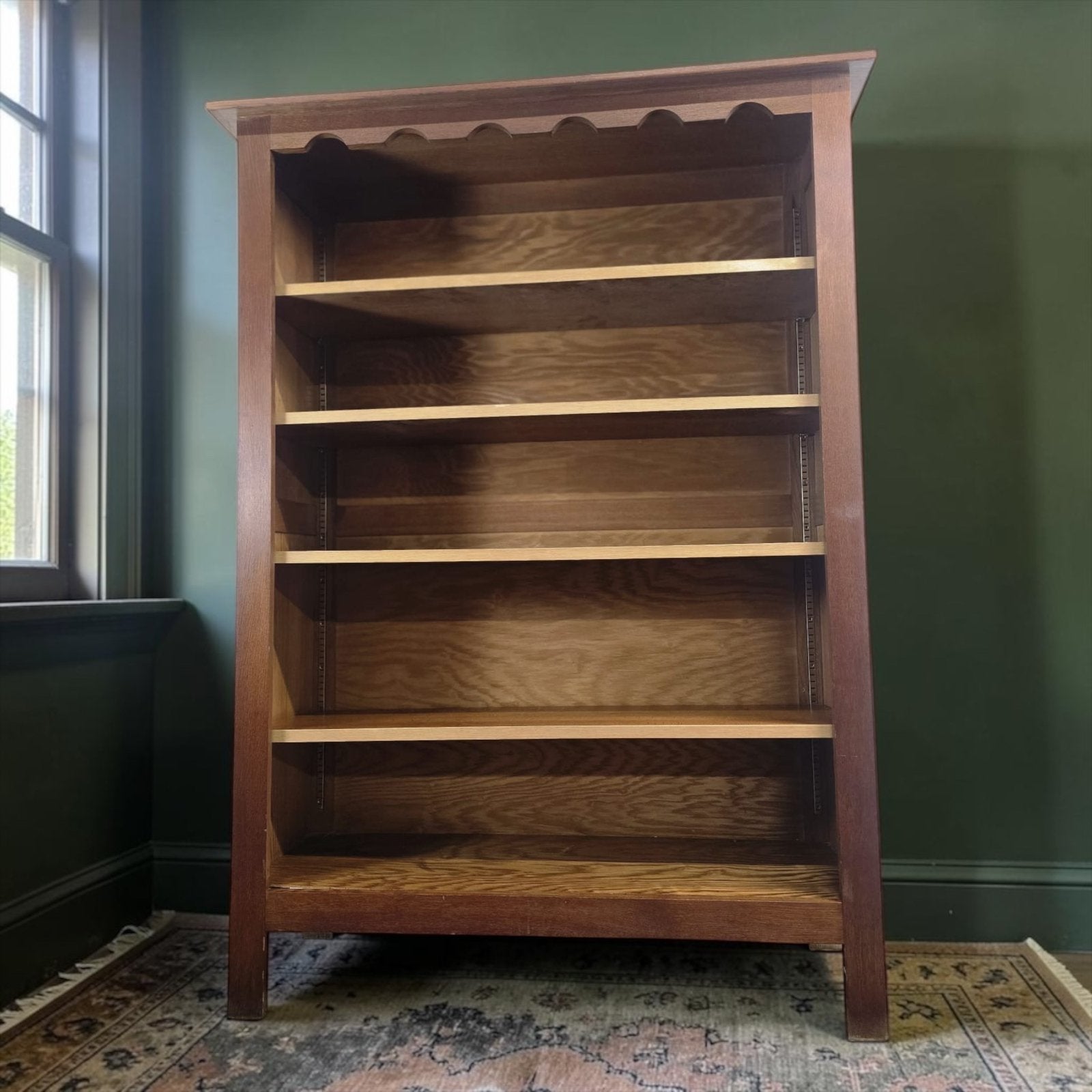 Vintage houten boekenkast / lelggerkast / vitrine, Ophalen
