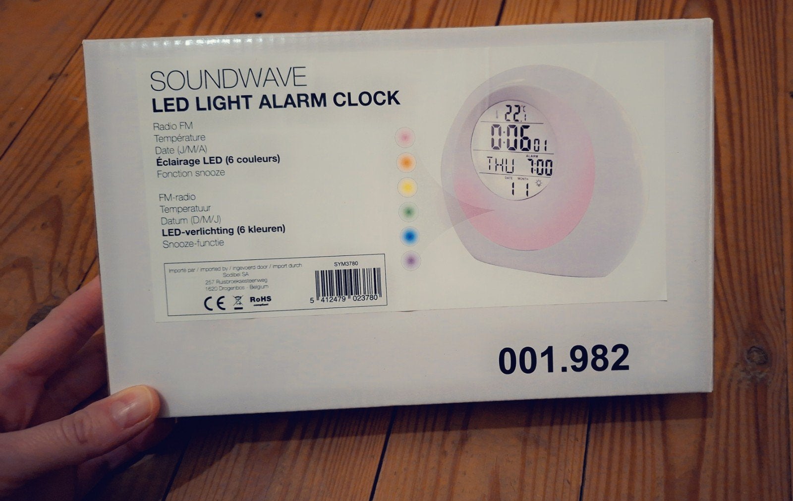 led light alarm clock, Ophalen of Verzenden, Nieuw, Digitaal
