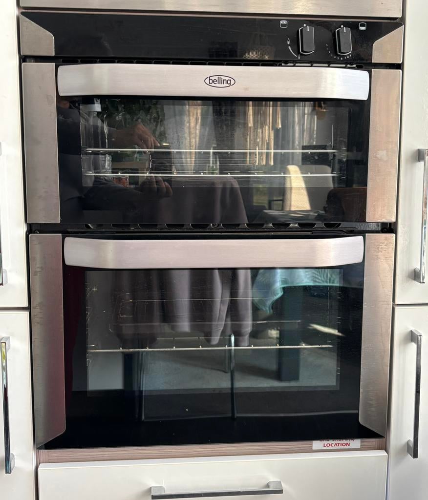 Gasoven en gasgrilloven Belling, Elektronische apparatuur, Ophalen, Gebruikt, Oven met grill, Inbouw