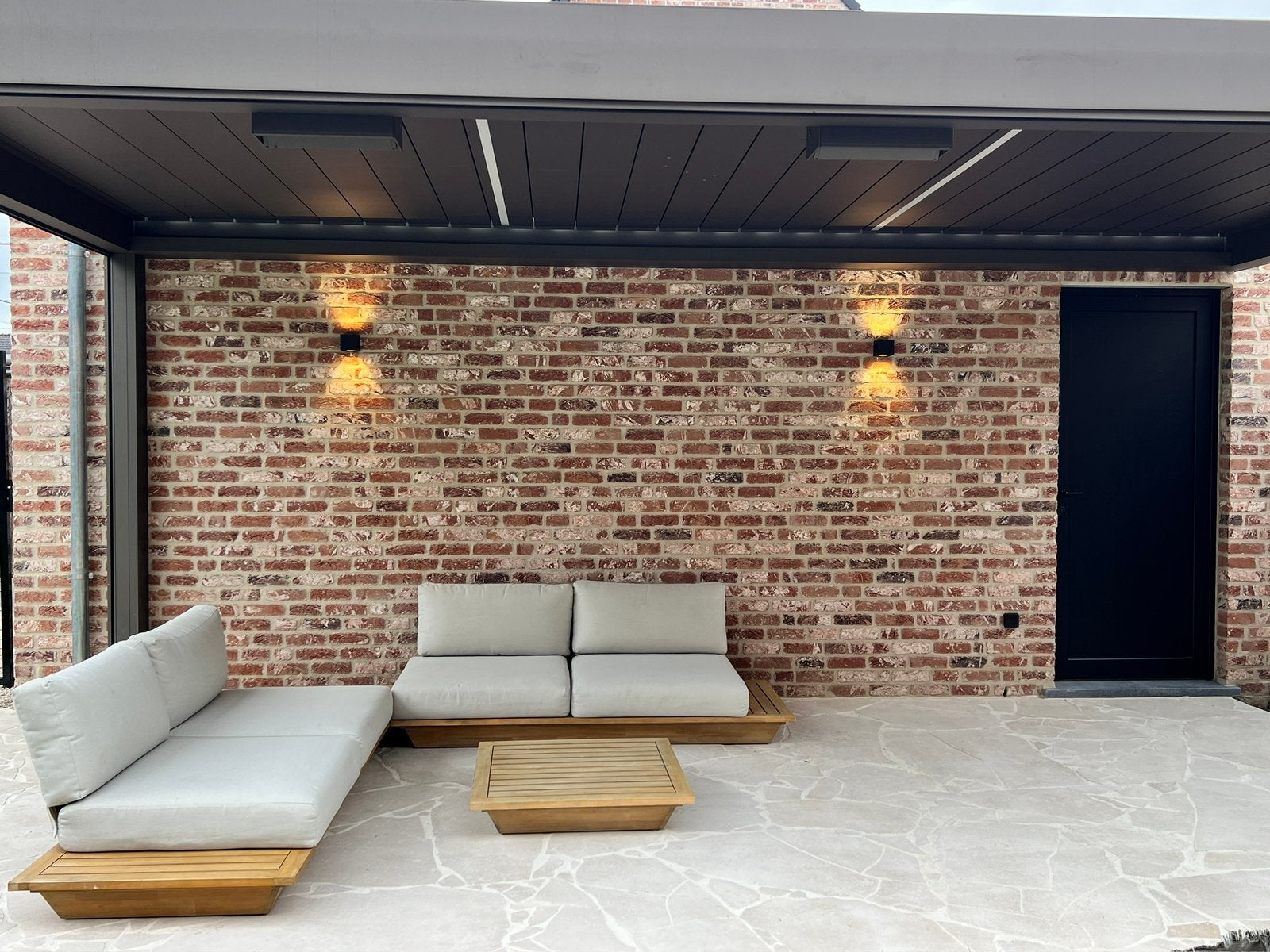 Aleria tuinset met 2 banken en 2 salontafels, Tuin en Terras, Ophalen, Zo goed als nieuw, Aluminium, Tuinset