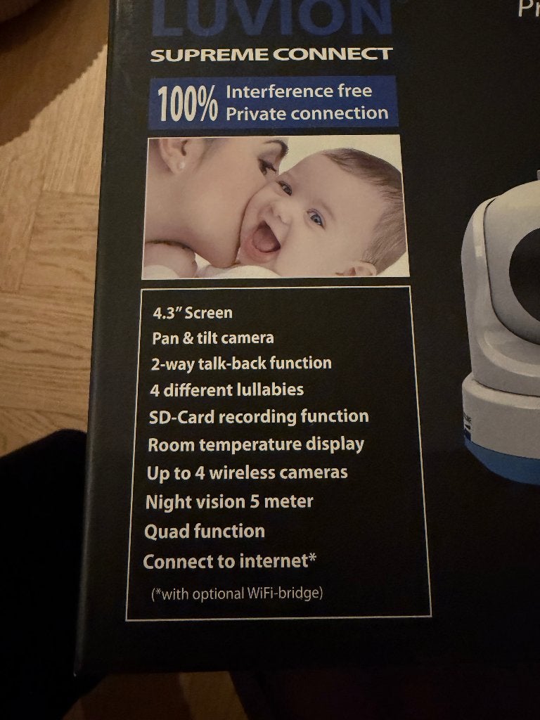 Luvion supreme connect, Kinderen en Baby's, Ophalen, Zo goed als nieuw, 250 meter of meer, Camera