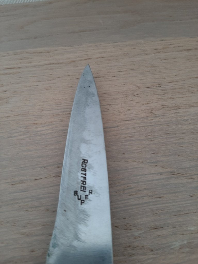 rostfrei mes Bufer ,25 cm lang,vintage, Enlèvement