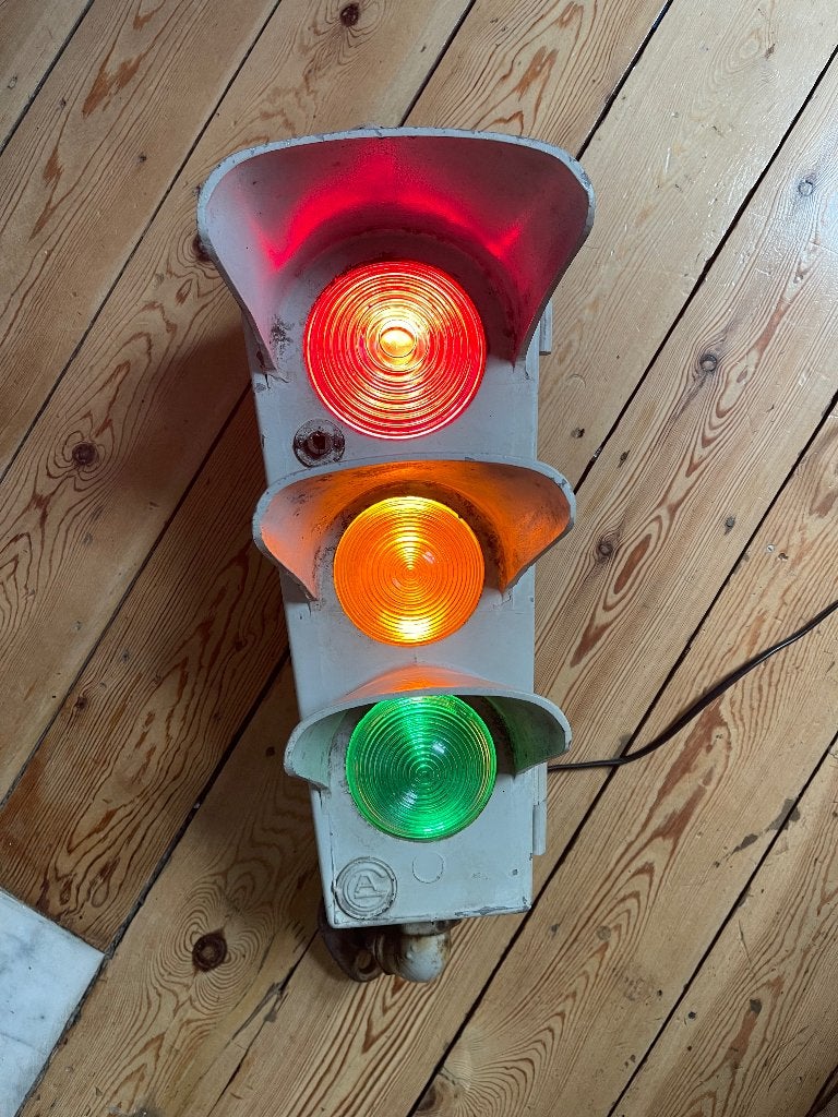 Verkeerslicht, Huis en Inrichting, Lampen | Overige, Overige merken, Gebruikt, Grijs, Industrieel