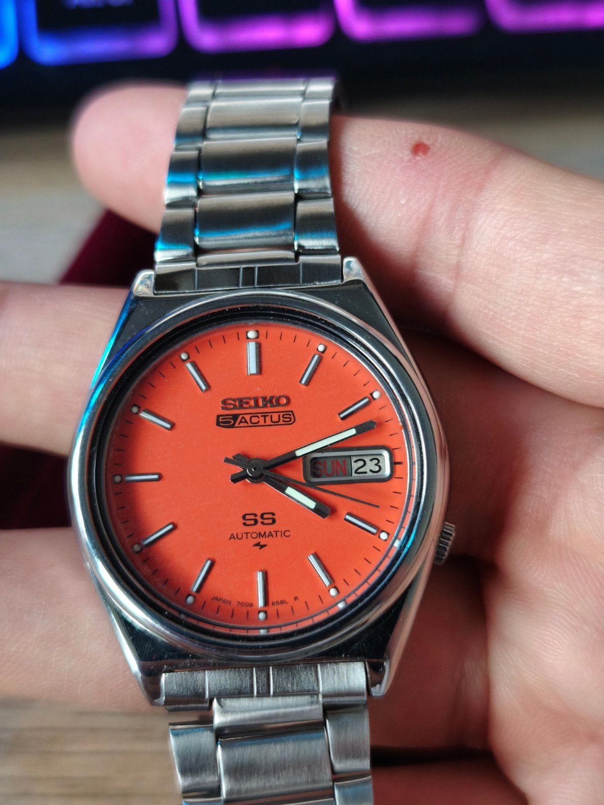 70s Vintage Seiko 5 actus SS automatic horloge, Ophalen of Verzenden, Zo goed als nieuw, Zakhorloge, Seiko