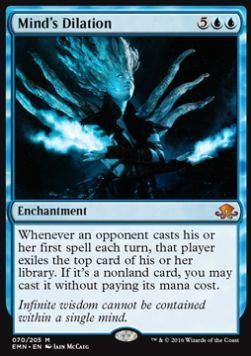 Mind's Dilation - EMN - MTG - beter dan ex, Hobby en Vrije tijd, Ophalen of Verzenden