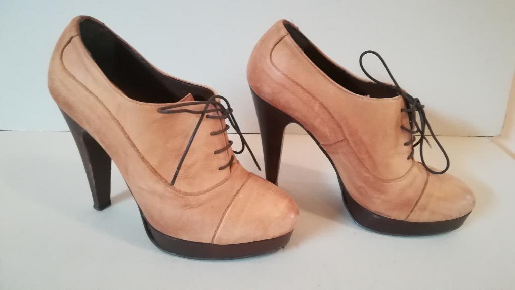 936A* SACHA mooie lichtbruine slofjes (40), Bruin, Verzenden, Zo goed als nieuw, Schoenen met hoge hakken