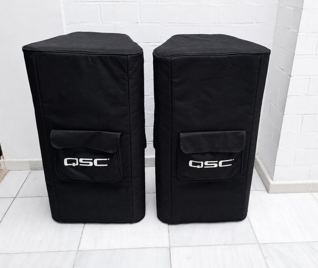 2x QSC KW152 actieve speakers 1000W + originele hoezen, Audio, Tv en Foto, Luidsprekerboxen, Gebruikt, Speakerset, Ophalen, 150 watt of meer