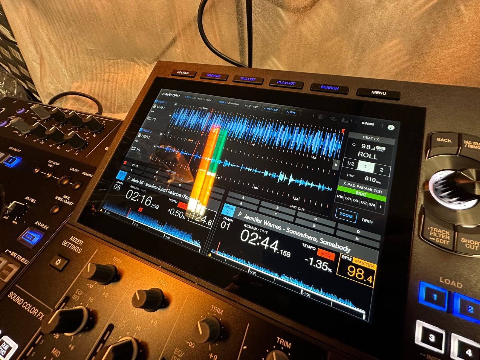 AlphaTheta XDJ-AZ Demo stuk met flightcase., Muziek en Instrumenten, Ophalen of Verzenden, Nieuw