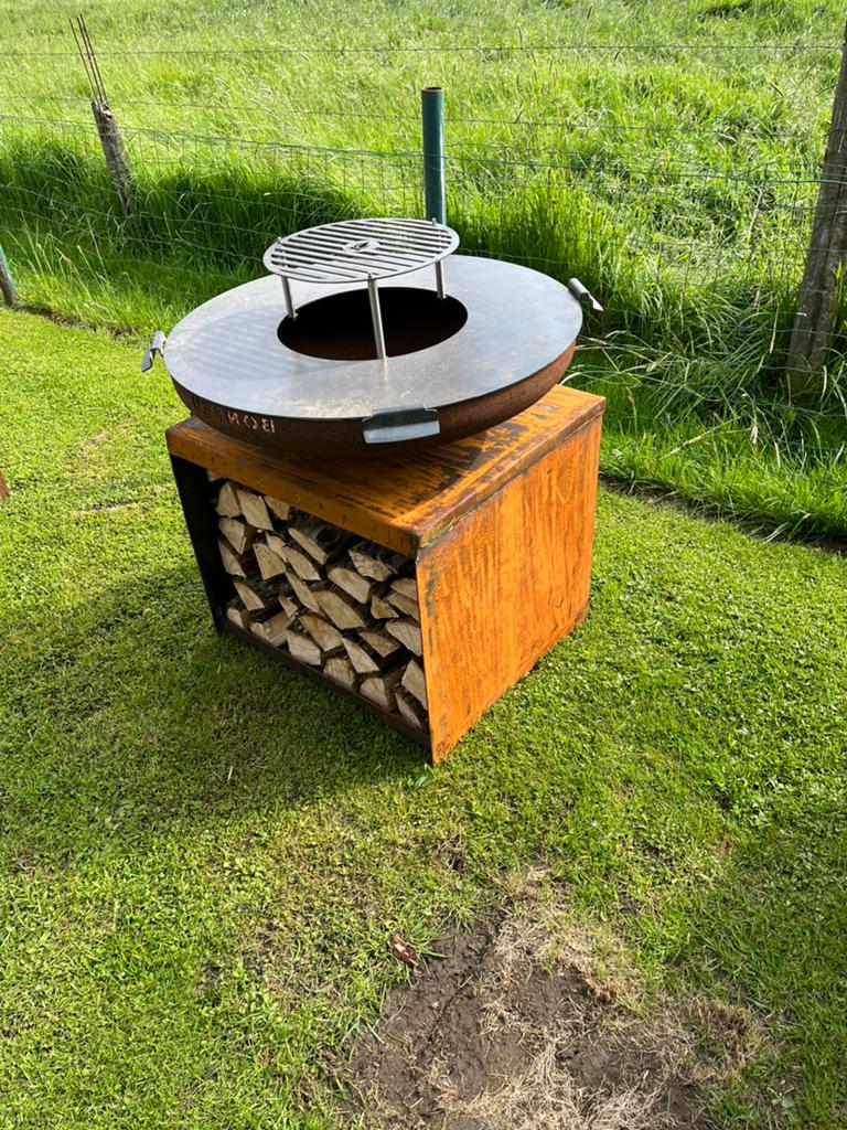 Brasero plancha corten industiel, Tuin en Terras, Houtskoolbarbecues, Nieuw, Ophalen