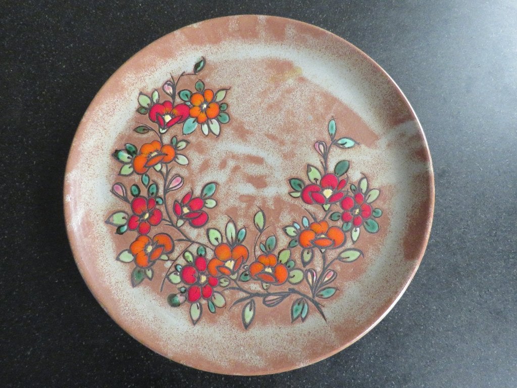 Assiette murale en céramique Vallauris La Grange 35,5 cm, Antiquités & Art, Enlèvement ou Envoi