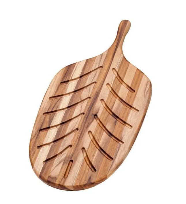 Teakhouten Broodplank, Serveerplank - Duurzaam & Stijlvol, Met handvatten, Snijplank, Nieuw, Ophalen of Verzenden