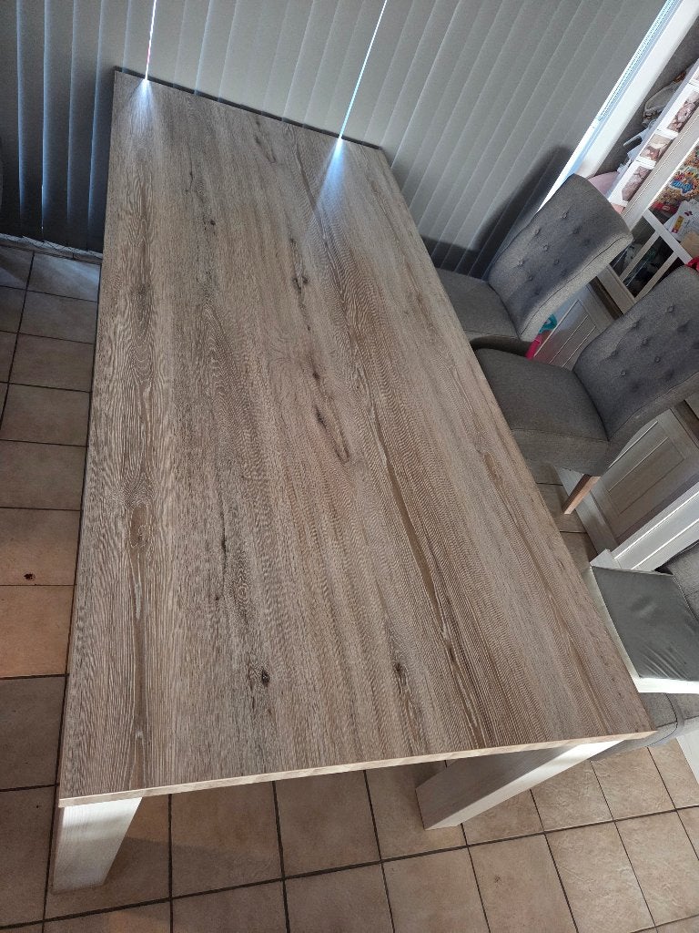 Eettafel, Huis en Inrichting, Ophalen, 100 tot 150 cm, Eikenhout, 200 cm of meer
