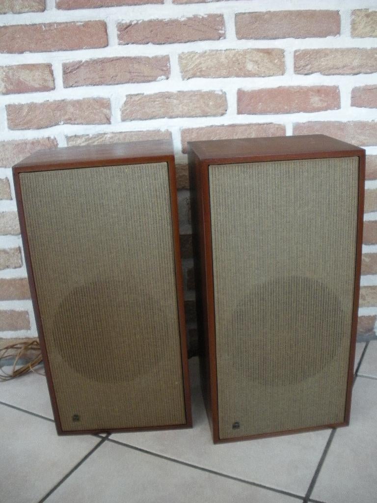 Enceintes baffles vintage Philips AD5053/00 (la paire), Enlèvement, Utilisé, Haut-parleurs Frontaux, Arrière ou Stéréo, Philips