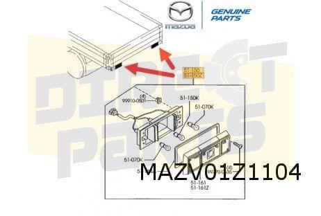 Mazda E2200 Pick-Up achterlichtunit Rechts  Origineel!  SA10, Neuf, -, -, Mazda
