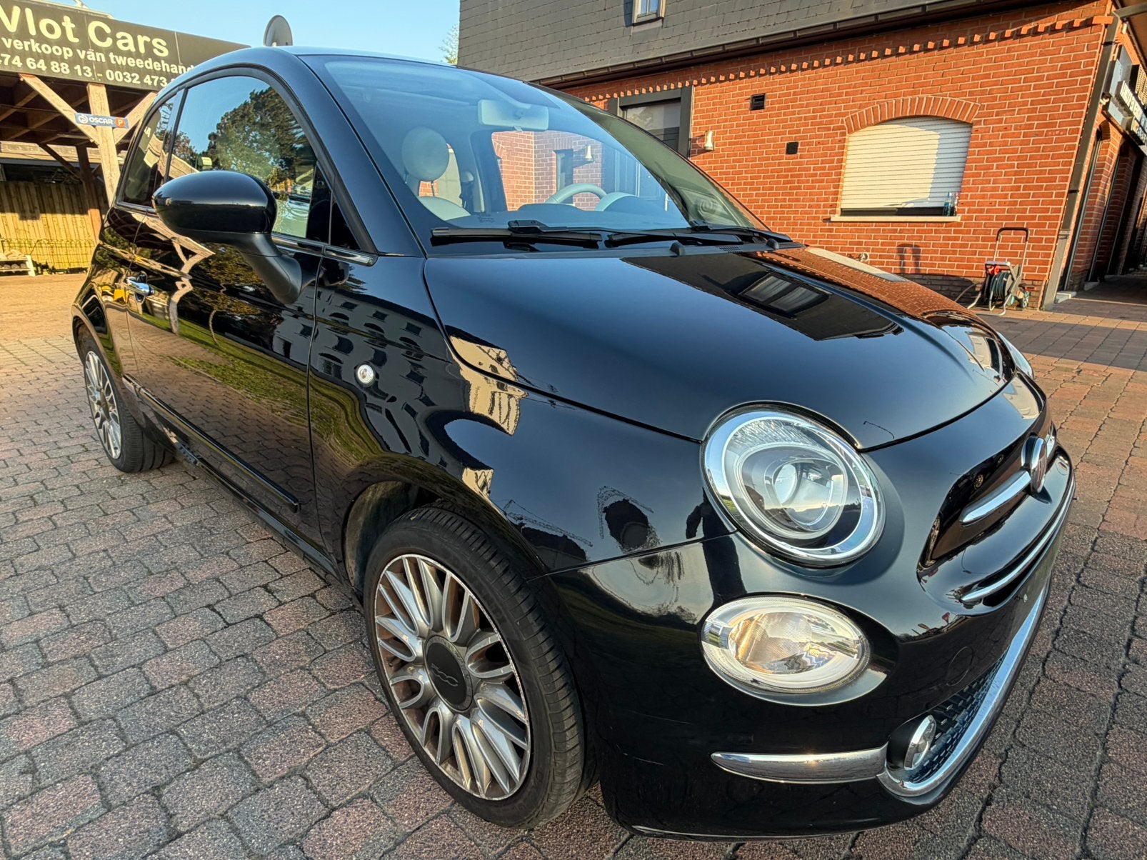 Fiat 500 1.2L Benzine 05/2019 66.330km Automaat, Auto's, Automaat, 4 zetels, Zwart, https://public.car-pass.be/vhr/f8e05fc0-13b4-4064-89bf-038c83fc06e4
