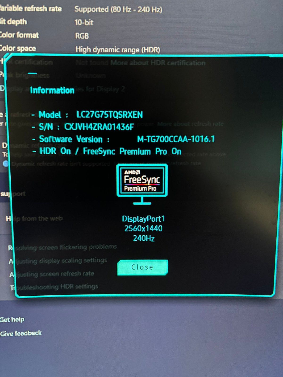 Ecran Samsung odyssey G7 27" Curved QHD 25601440 QLED 240Hz, Informatique & Logiciels, Moniteurs, Gaming, Enlèvement ou Envoi