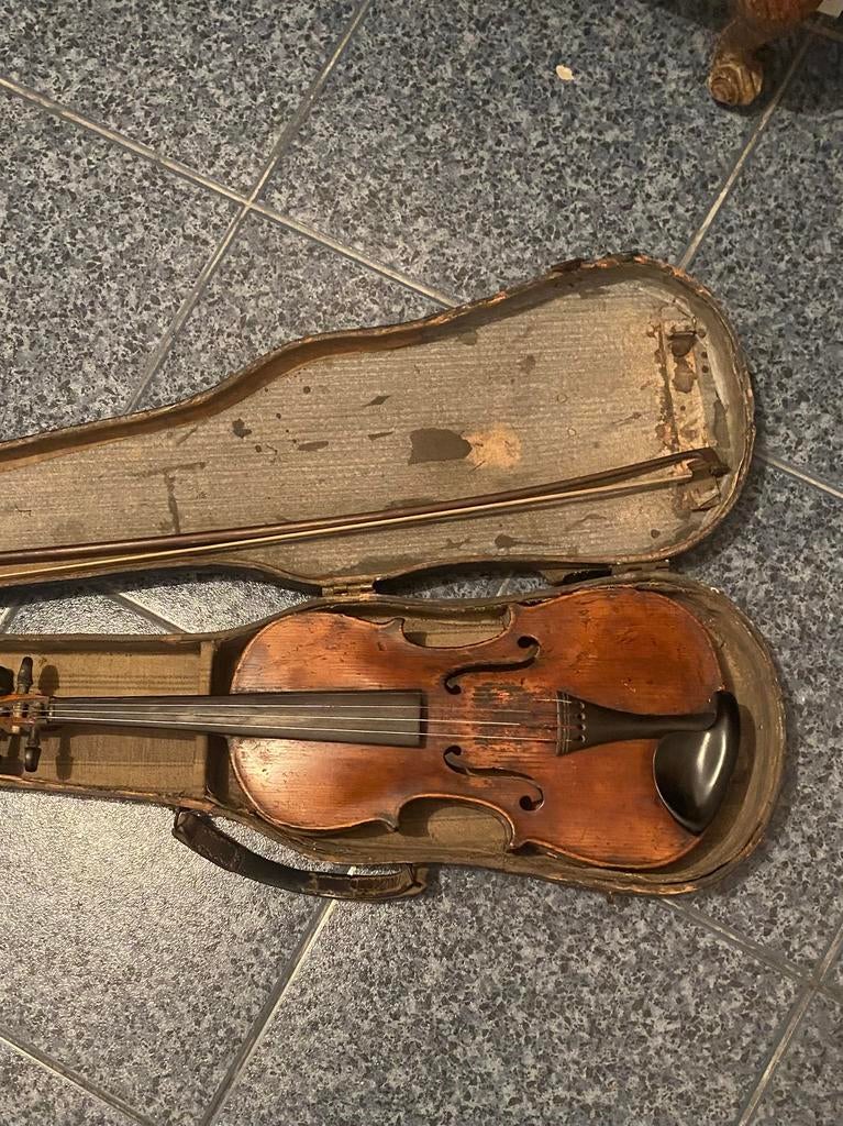 Oude Duitse viool uit de 19e eeuw., Muziek en Instrumenten, Ophalen, Gebruikt
