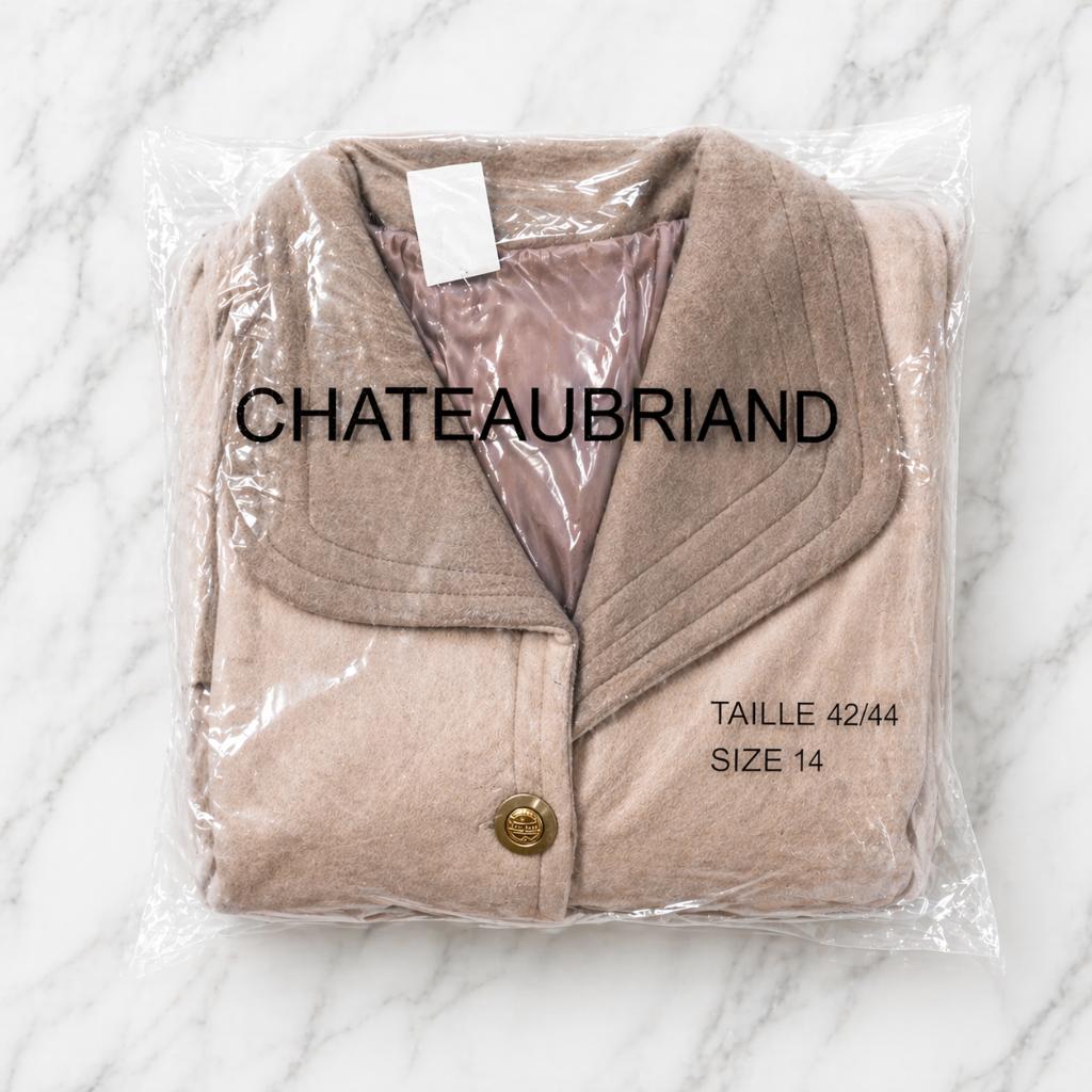 manteau, Vêtements | Femmes, Vestes | Hiver, Neuf, Taille 42/44 (L), Beige, Enlèvement