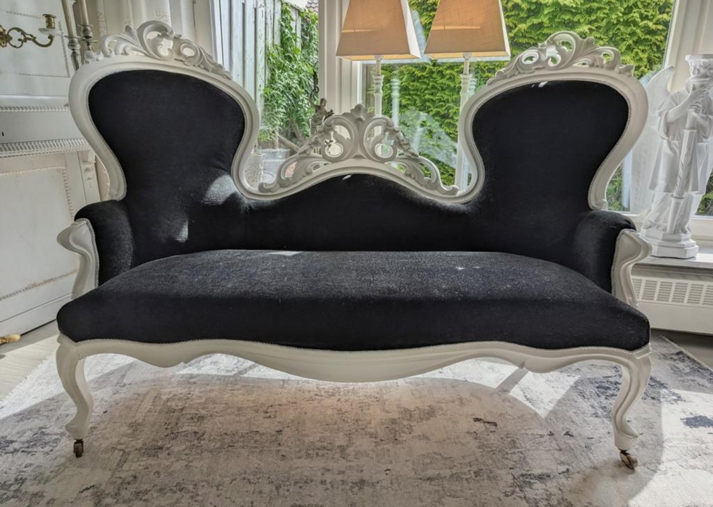 Prachtige antieke canapé bank(vlinderbank) in Louis XV stijl, Antiek en Kunst, Ophalen