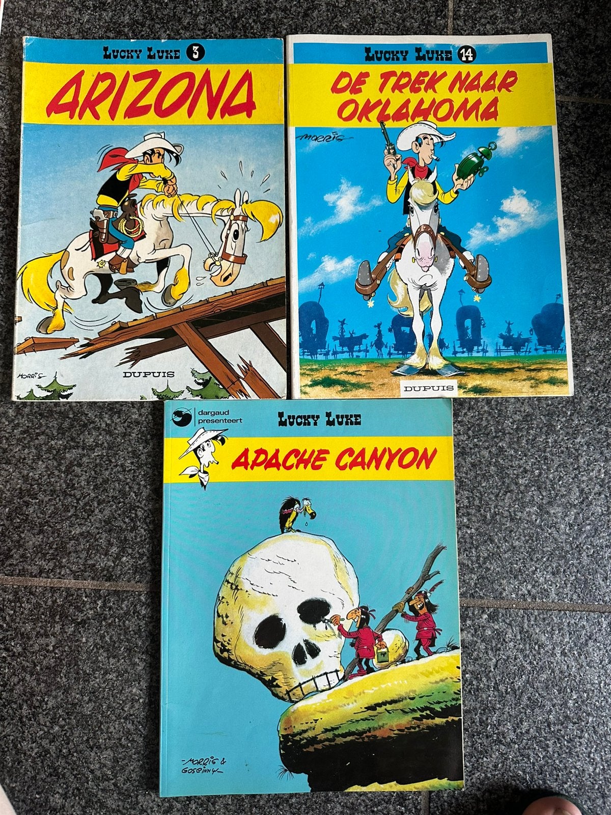 3 strips van Lucky Luke, Enlèvement, Comme neuf