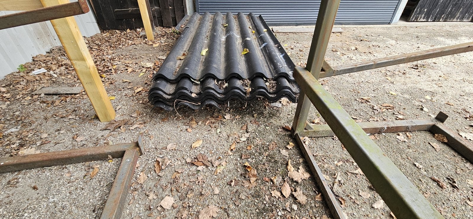 Eternit golfplaten - 10 hele, Ophalen, Zo goed als nieuw