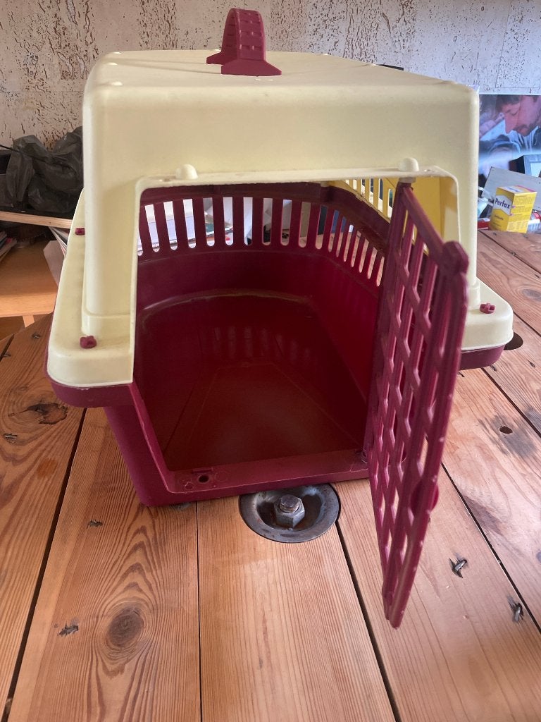 Kunststof transportbox hond/kat L44xB30xH31cm, Dieren en Toebehoren, Ophalen, Gebruikt