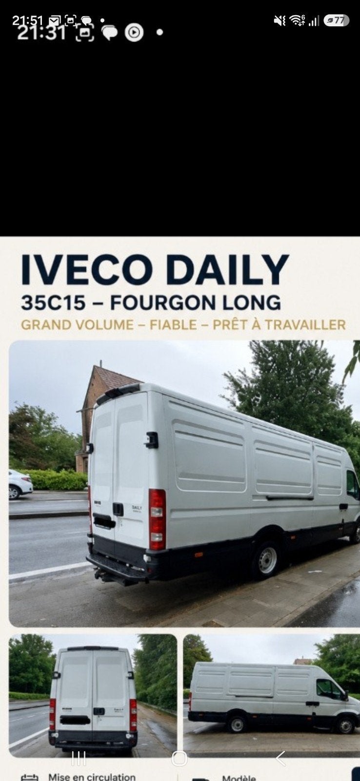 Iveco Daily 35C15 – Fourgon Long – Boîte automatique diesel, Automaat, Iveco, Radio, Diesel