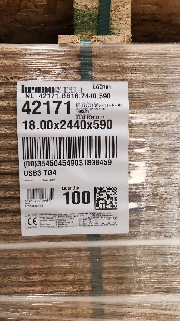 OVERSTOCK OSB³ platen - afmetingen 12 mm en 18 mm, Ophalen, Nieuw