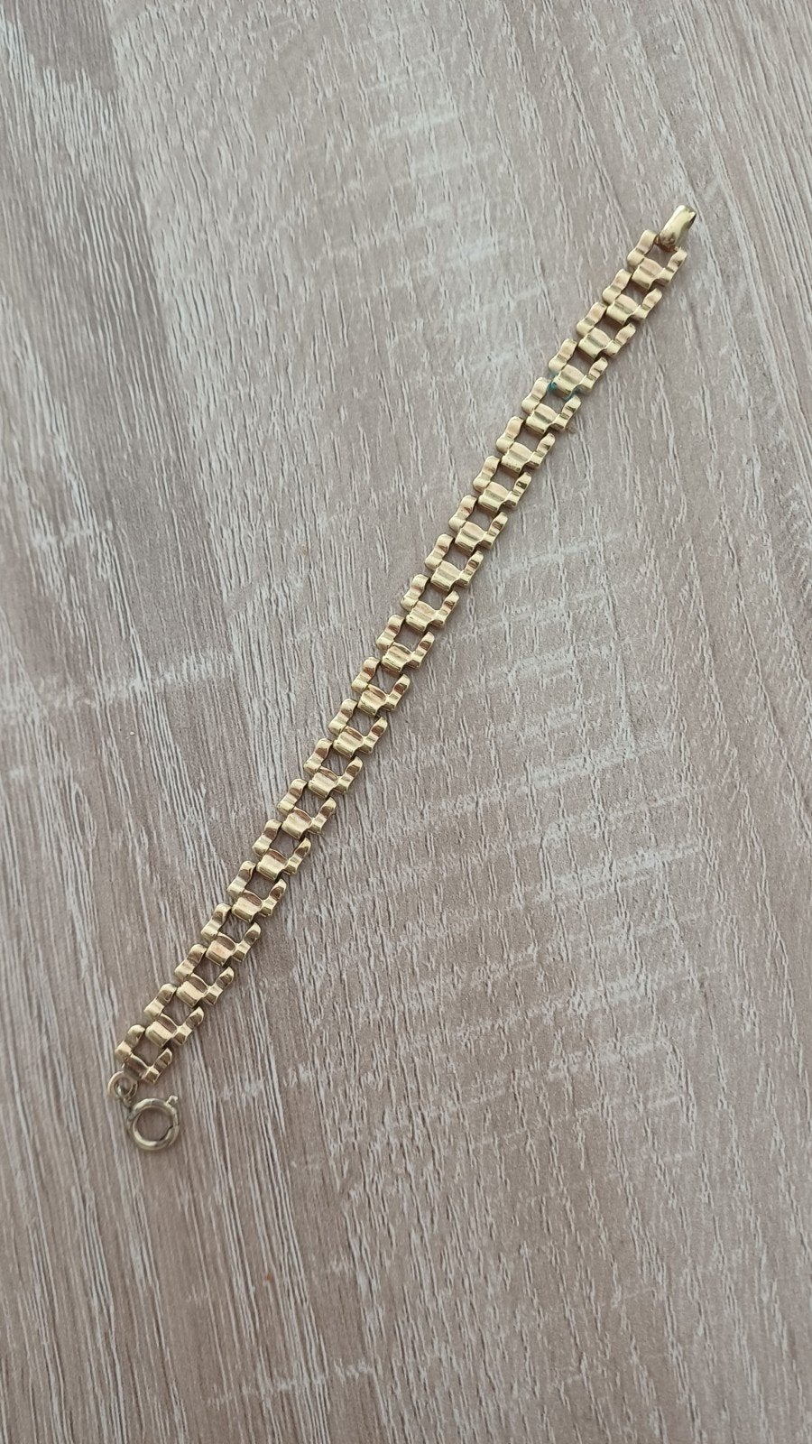 bracelet gourmette plaqué or 18 cm, Bijoux, Sacs & Beauté, Enlèvement ou Envoi, Or, Or