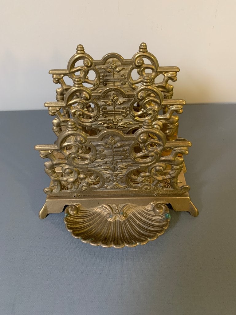 Antieke 1920 brievenhouder koper/brons Sfinx, Ophalen of Verzenden