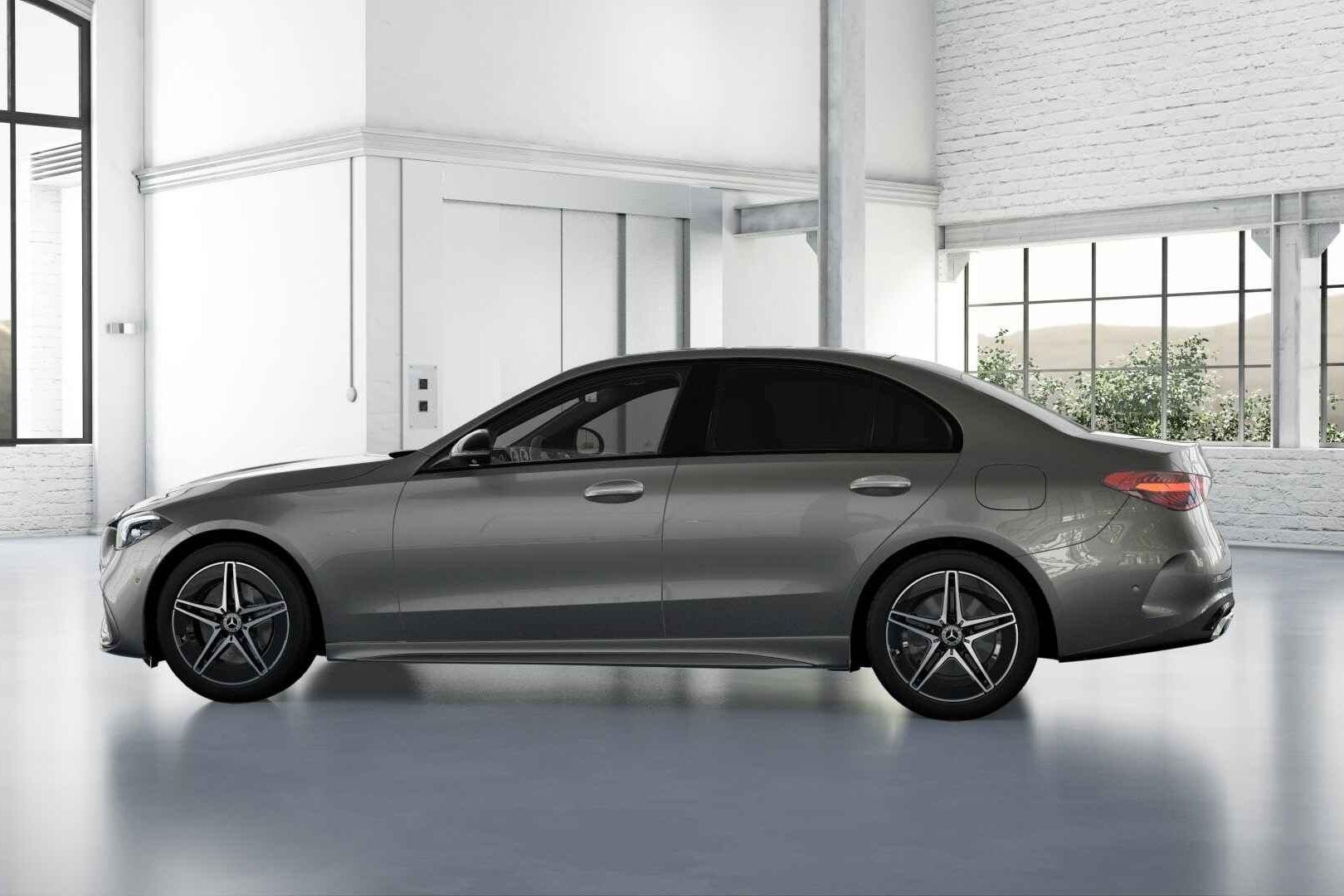 Mercedes-Benz C-Klasse 300 e Berline AMG Line | Panoramisch, Autos, Argent ou Gris, 1800 kg, Noir, Automatique