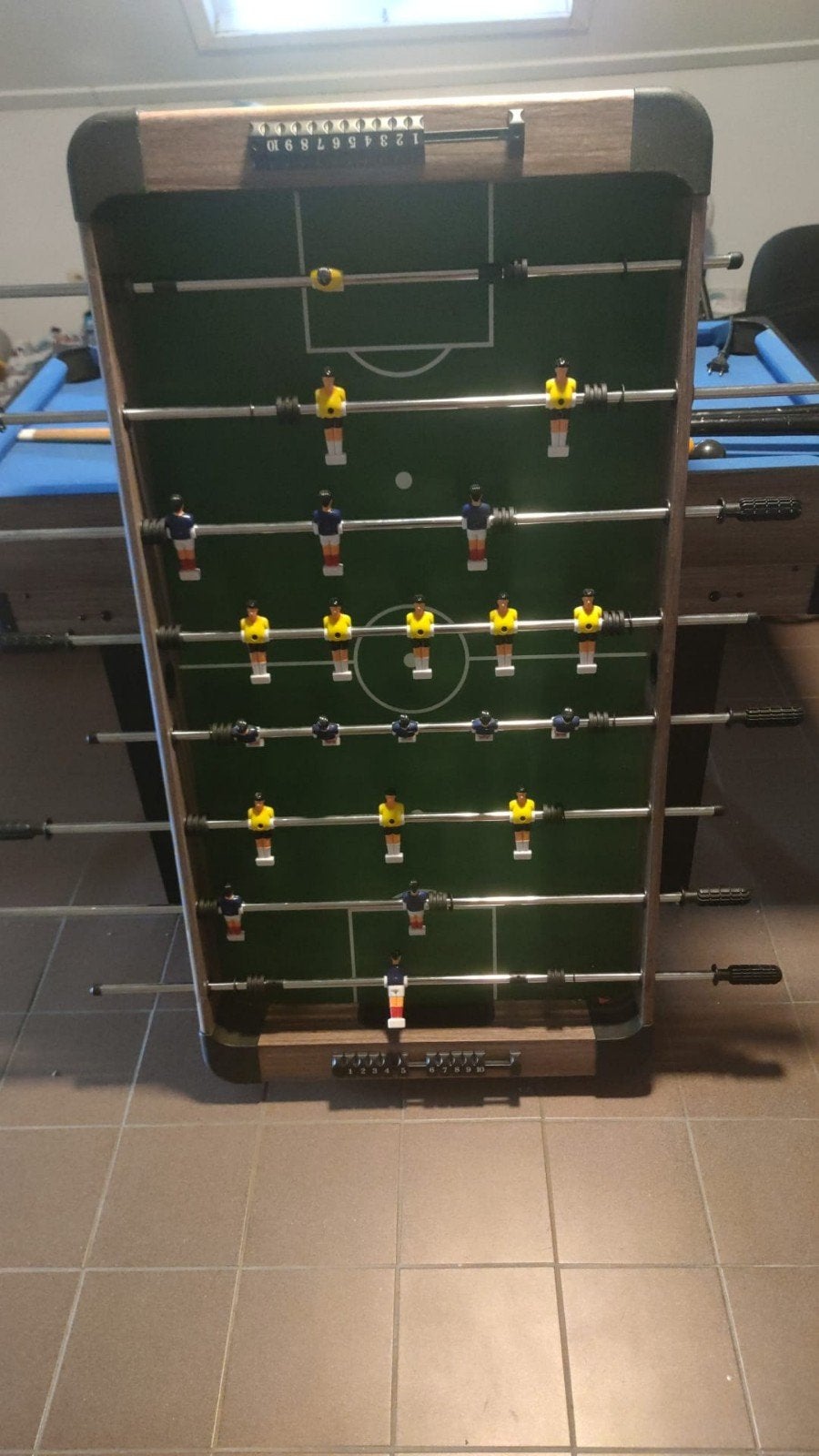 tafelvoetbal piol en airhockeytafel, Ophalen, Gebruikt