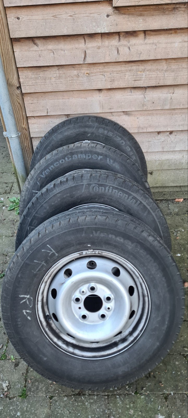 4x Fiat ducato camper velgen + 215/70 R15 CP 109R, Auto-onderdelen, 15 inch, Banden en Velgen, Zomerbanden, Ophalen