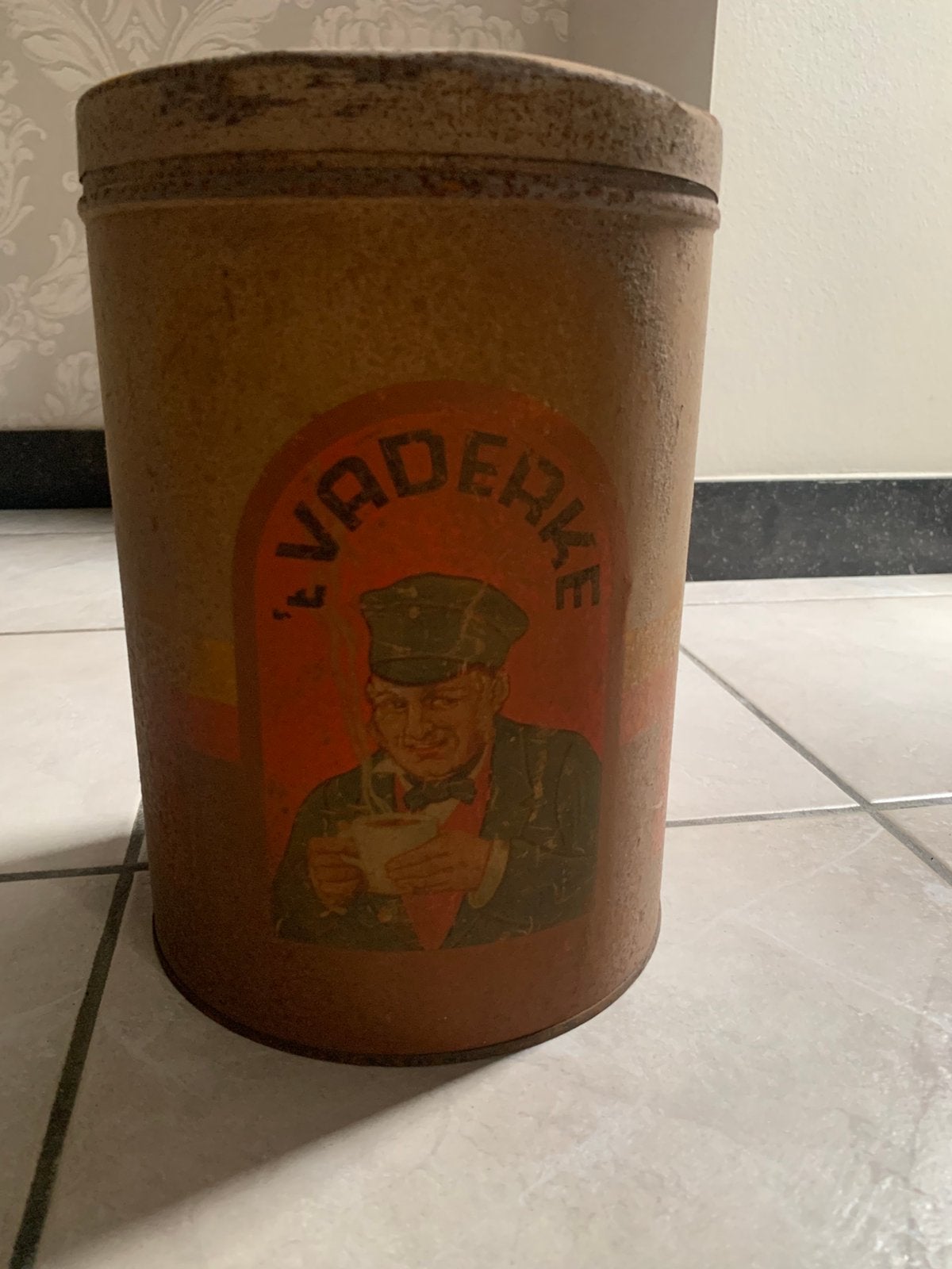 Oud koffieblik, Ophalen of Verzenden, Zo goed als nieuw