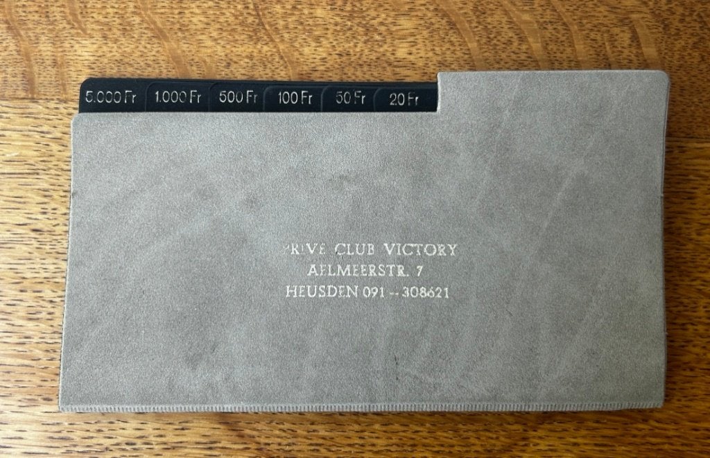 Vintage portefeuille Heusden-Destelbergen 1970s, Verzamelen, Ophalen of Verzenden, Zo goed als nieuw, Gebruiksvoorwerp