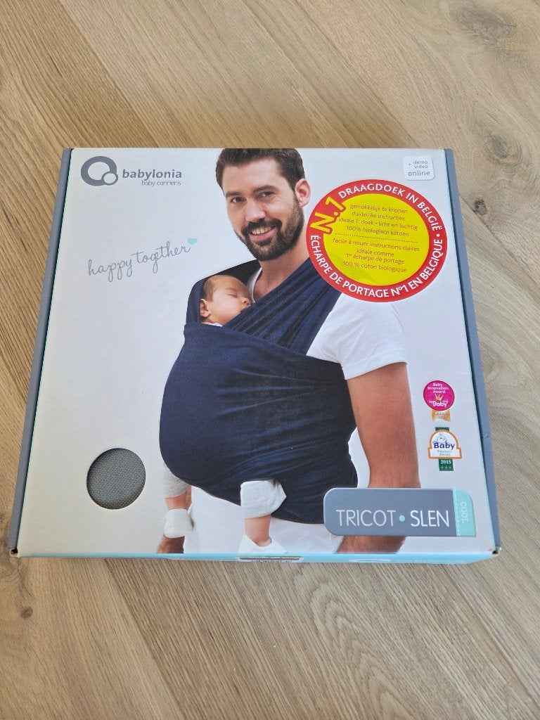 Draagdoek babylonia tricot slen moon mist grey, Draagdoek, Buik of Rug, Zo goed als nieuw, Ophalen