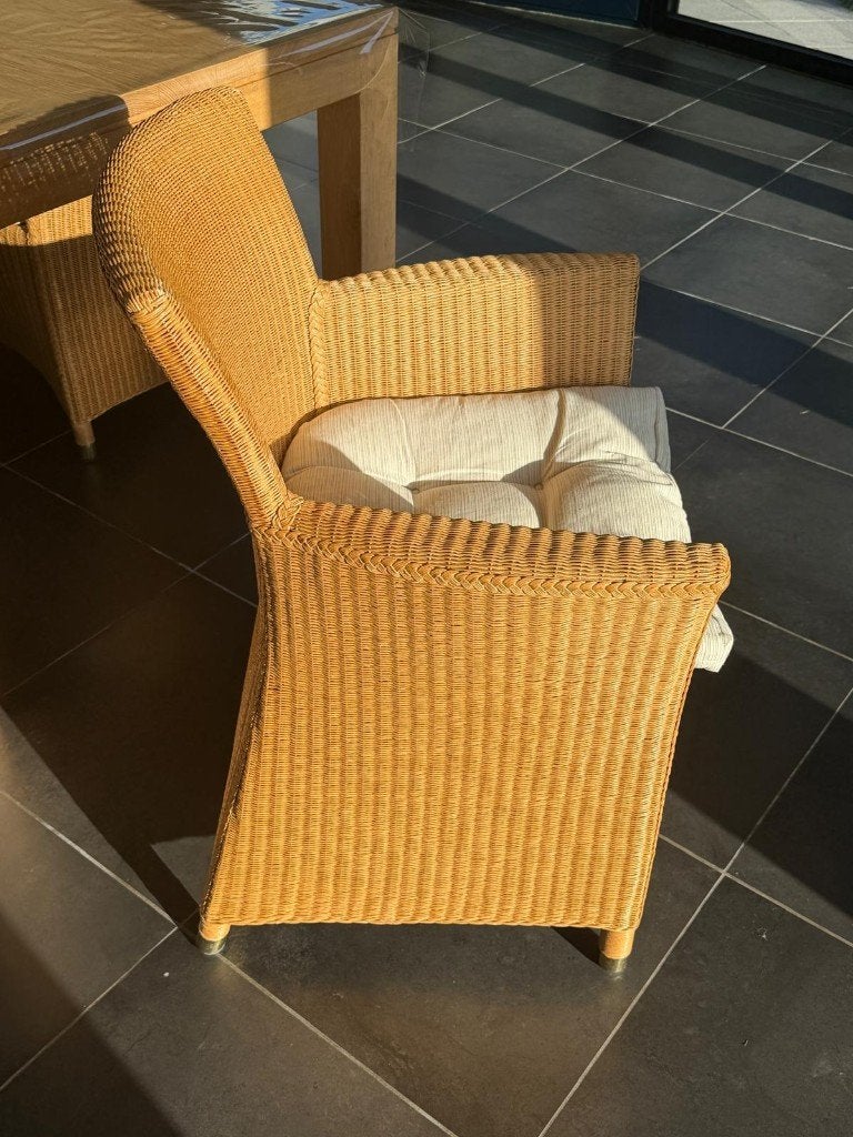 6 rotan eetkamerstoelen, Huis en Inrichting, Ophalen, Gebruikt, Overige kleuren, Hout