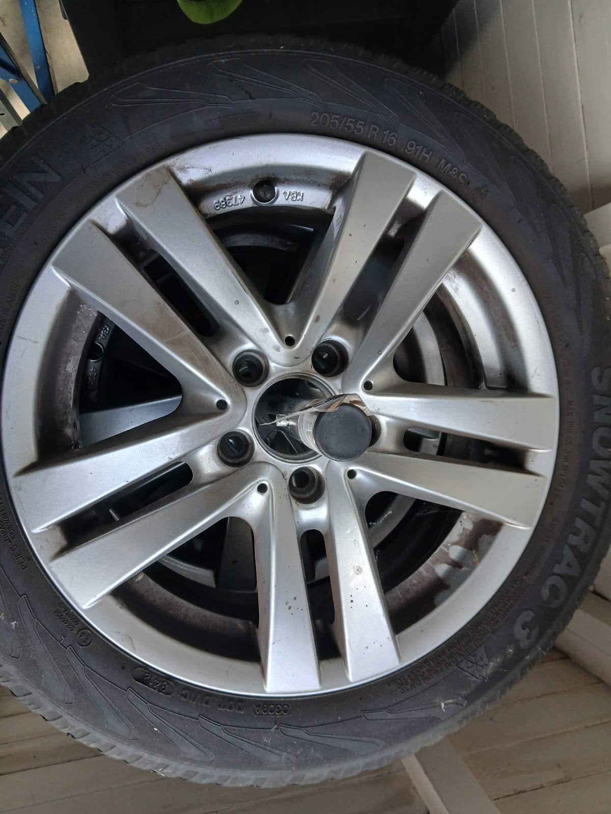Alu velgen Mercedes, met winterband, Auto-onderdelen, Ophalen, Winterbanden, Velg(en)