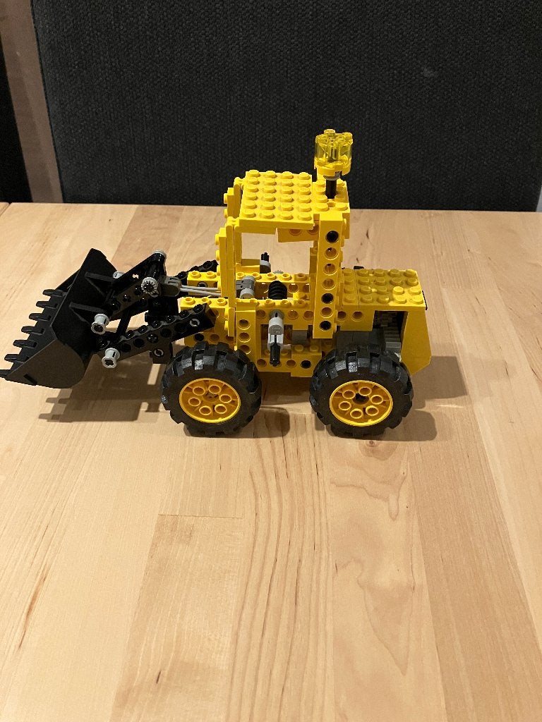 Lego Technics 8828 gele frontlader, Enlèvement ou Envoi, Lego, Ensemble complet, Utilisé