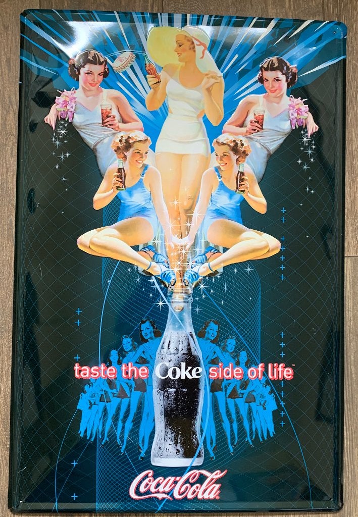 Coca Cola reclamebord - plakkaat 60 cm hoog x 39,5 cm breed, Verzamelen, Ophalen of Verzenden, Zo goed als nieuw, Reclamebord