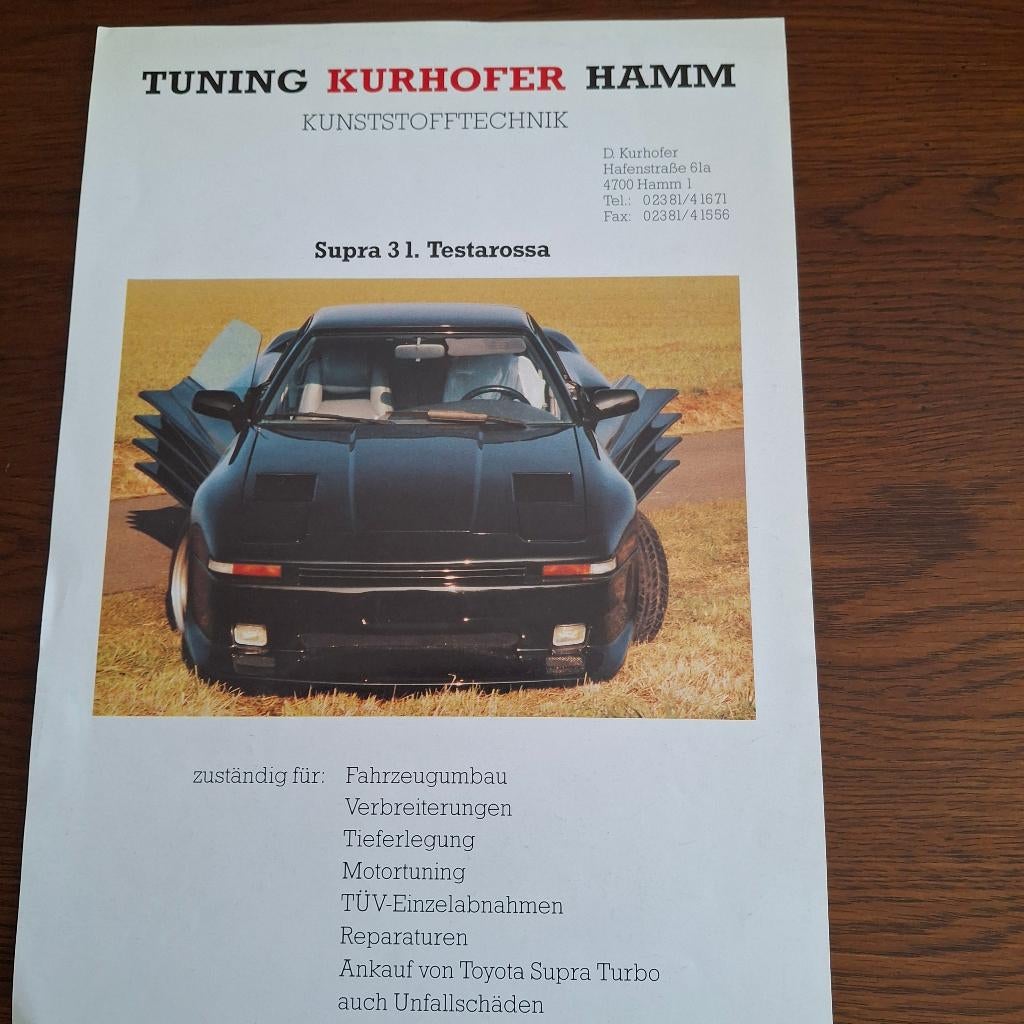 TOYOTA  SUPRA 3 L. TESTAROSSA, Boeken, Ophalen of Verzenden, Nieuw, Toyota