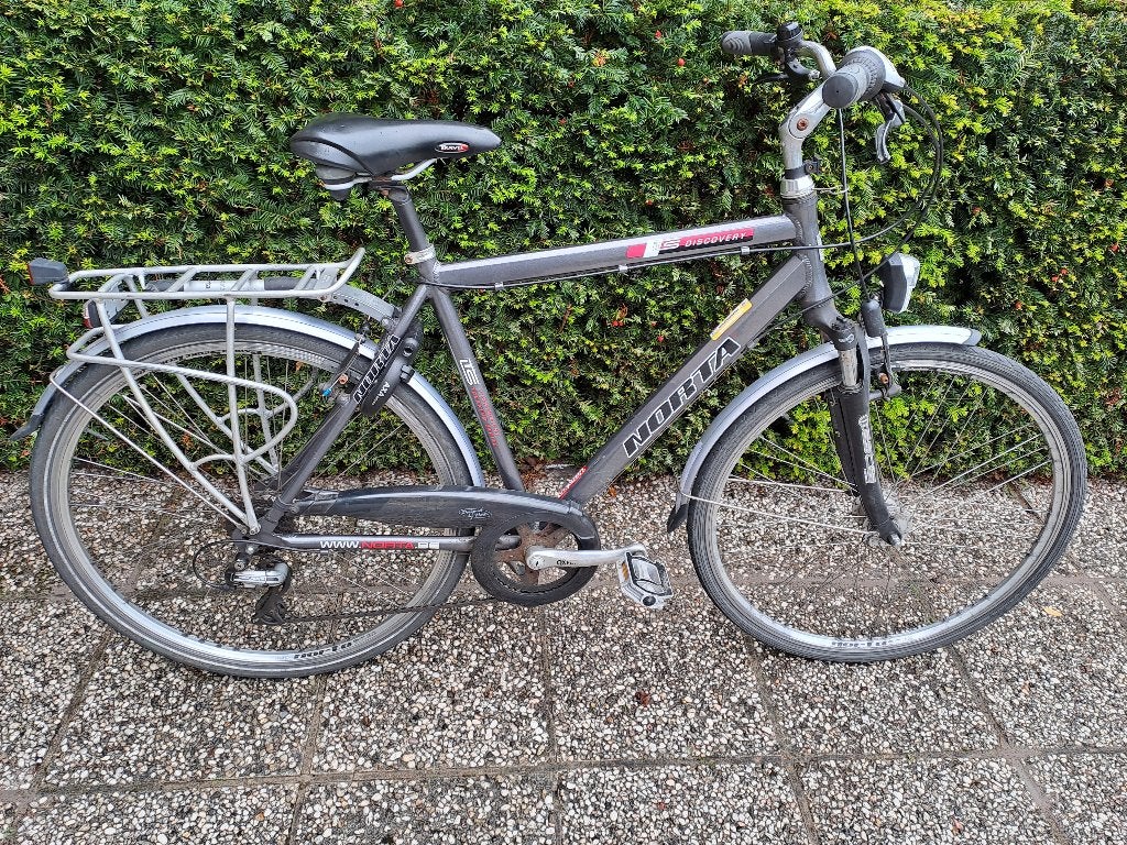 Norta heren stadsfiets, Gebruikt, Velgrem, Versnellingen, 65 cm of meer