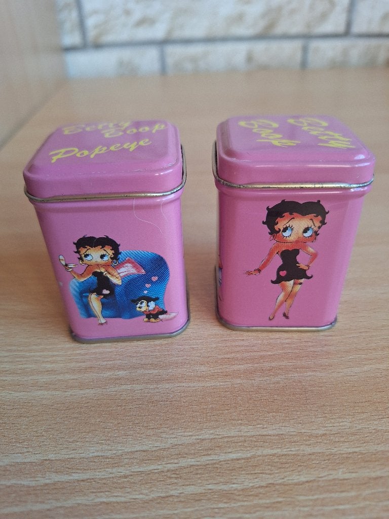 Betty Boop & Popeye Tin doos gesigneerd., Ophalen of Verzenden, Zo goed als nieuw, Mens