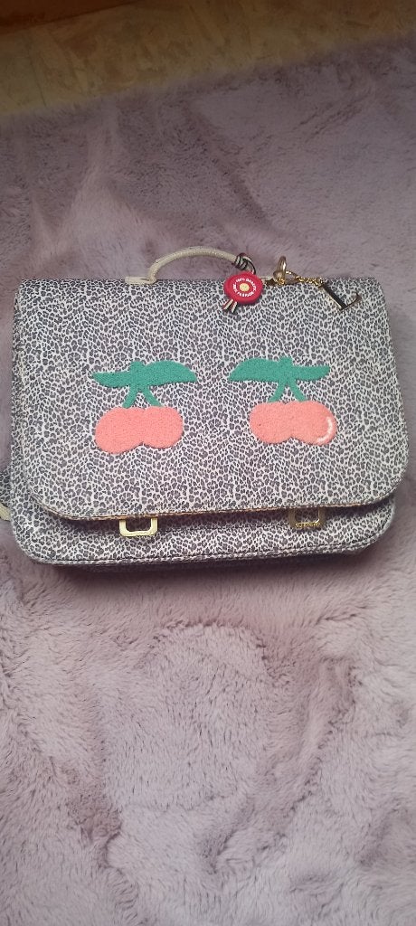 Jeune premier boekentas Leopard Cherry, Ophalen, Zo goed als nieuw, Overige kleuren, Aktetas of Boekentas